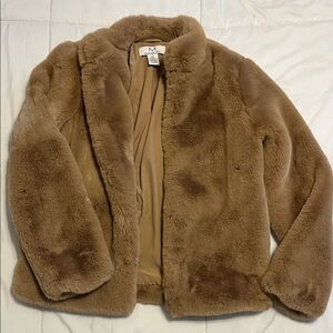 MAGASCHONI Brown Faux Fur Jacket